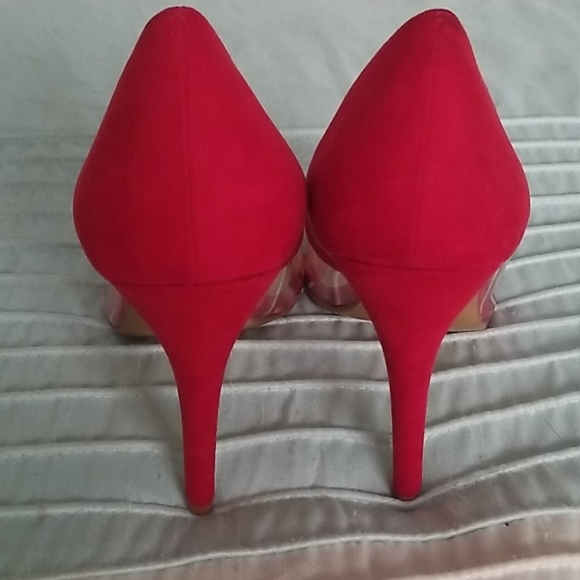 EXPRESS RED AND CLEAR PUMPS - Picture 3 of 4